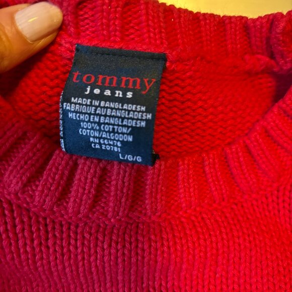 Vintage Tommy Jeans Red Sweater Vest - Picture 3 of 3